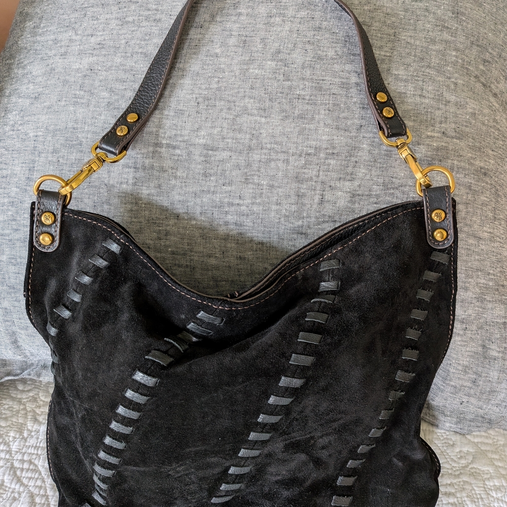 HOBO Black Suede Shoulder Bag